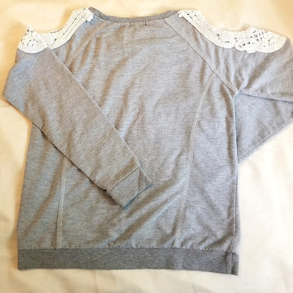 Wet Seal Sweatshirt with Peek-a-boo Shoulders